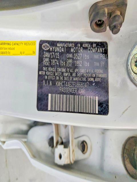 2015 Hyundai Accent მანქანა იყიდება აუქციონზე, vin: KMHCT4AE2FU868147, აუქციონის ნომერი: 52777816