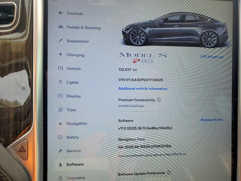 Продаж на аукціоні авто 2013 Tesla Model S, vin: 5YJSA1DP5DFP26625, номер лоту: 54086836