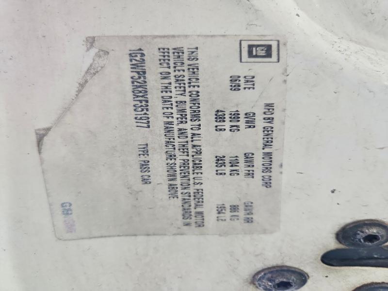 Продаж на аукціоні авто 1999 Pontiac Grand Prix, vin: 1G2WP52K8XF351977, номер лоту: 54077426