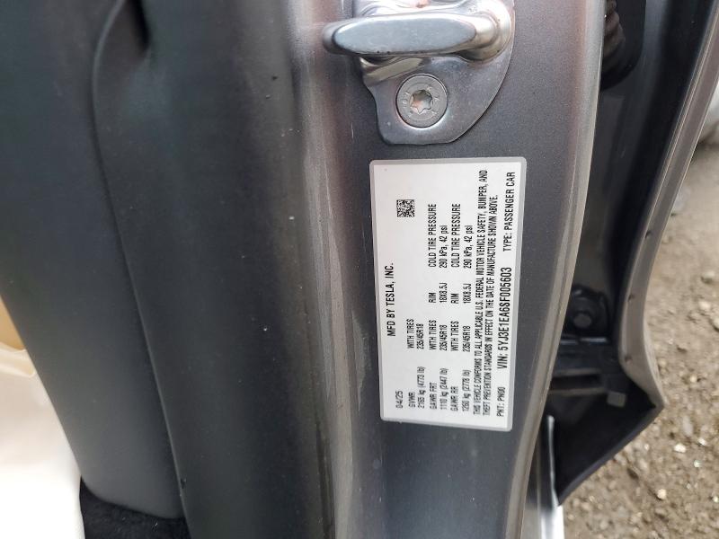 55207966 :رقم المزاد ، 5YJ3E1EA6SF005603 vin ، 2025 Tesla Model 3 مزاد بيع