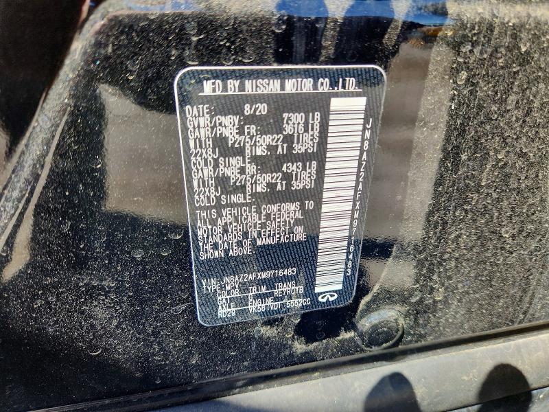 Aukcja sprzedaży 2021 Infiniti Qx80, vin: JN8AZ2AFXM9716483, numer aukcji: 53811056
