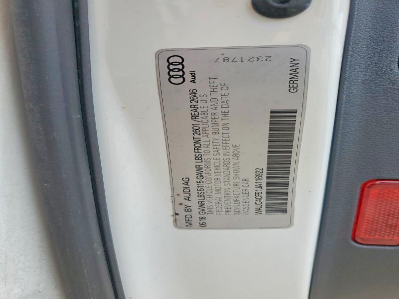 54469246 :رقم المزاد ، WAUC4CF51JA116922 vin ، 2018 Audi S5 مزاد بيع