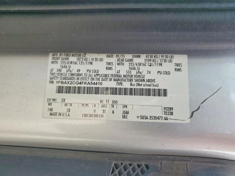 Продажа на аукционе авто 2015 Ford Transit, vin: 1FBAX2CG4FKA54410, номер лота: 54242826
