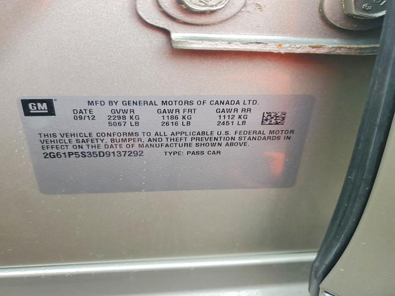 Aukcja sprzedaży 2013 Cadillac Xts, vin: 2G61P5S35D9137292, numer aukcji: 52398366