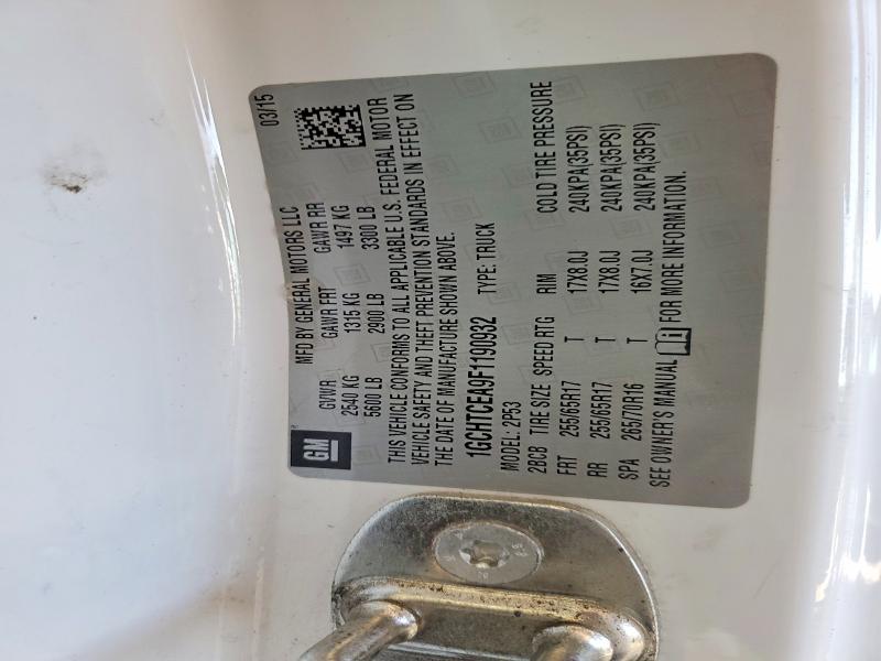 2015 Chevrolet Colorado მანქანა იყიდება აუქციონზე, vin: 1GCHTCEA9F1190932, აუქციონის ნომერი: 53398856