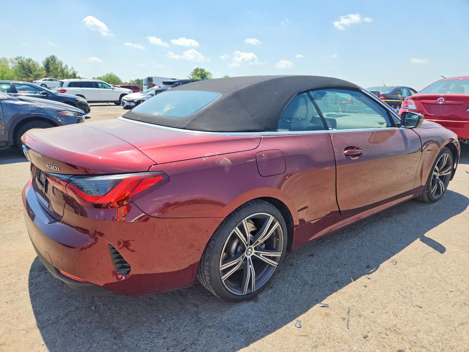 2022 Bmw 430i მანქანა იყიდება აუქციონზე, vin: WBA23AT08NCK16652, აუქციონის ნომერი: 53594276