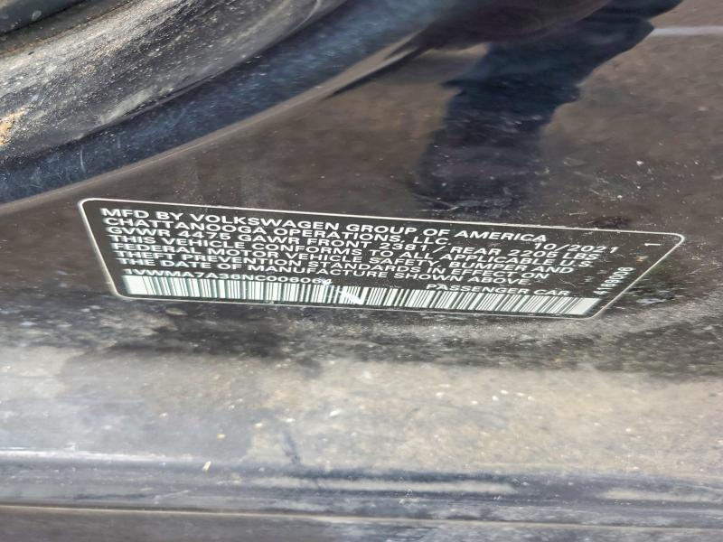 Продажа на аукционе авто 2022 Volkswagen Passat, vin: 1VWMA7A36NC006064, номер лота: 52308266
