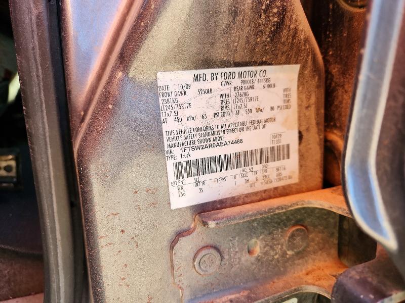 Aukcja sprzedaży 2010 Ford F250, vin: 1FTSW2AR0AEA74488, numer aukcji: 54155456