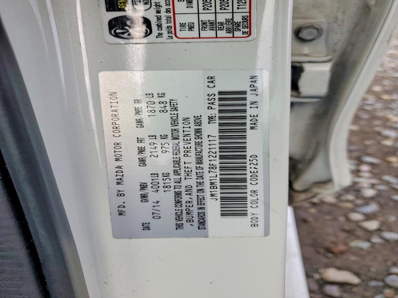 2015 Mazda 3 მანქანა იყიდება აუქციონზე, vin: JM1BM1L78F1221117, აუქციონის ნომერი: 54543126