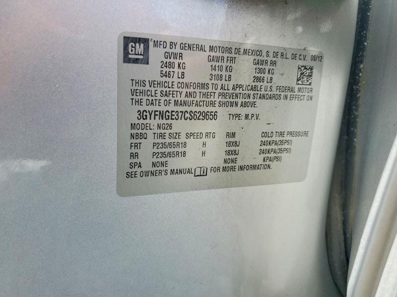Продажа на аукционе авто 2012 Cadillac Srx, vin: 3GYFNGE37CS629656, номер лота: 53977766