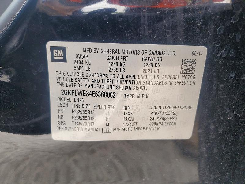 53592086 :رقم المزاد ، 2GKFLWE34E6368062 vin ، 2014 Gmc Terrain مزاد بيع