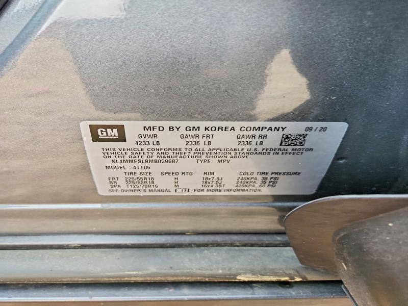 Aukcja sprzedaży 2021 Buick Encore Gx, vin: KL4MMFSL8MB059687, numer aukcji: 54622076