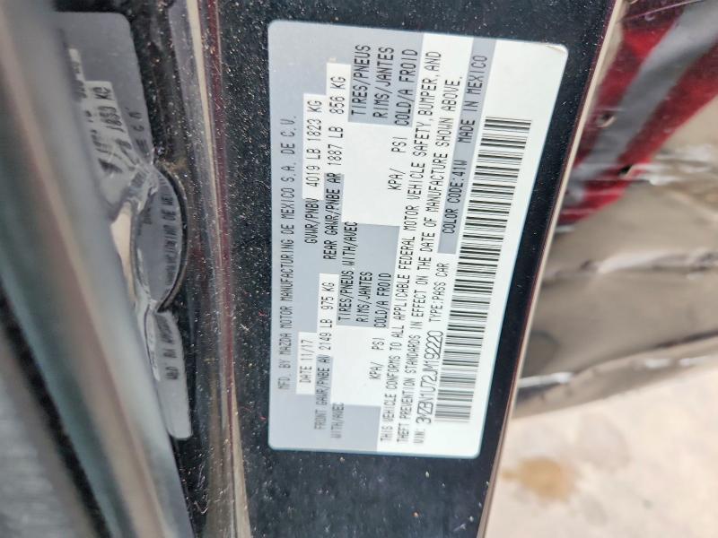 Aukcja sprzedaży 2018 Mazda 3, vin: 3MZBN1U72JM192220, numer aukcji: 54594866