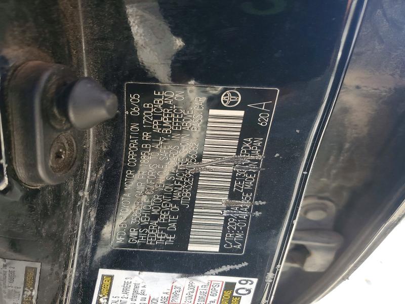 53566386 :رقم المزاد ، JTDBR32E950056082 vin ، 2005 Toyota Corolla مزاد بيع