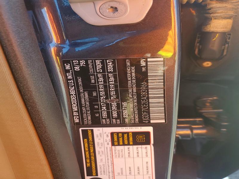 54955276 :رقم المزاد ، 4JGDF7CE2EA283966 vin ، 2014 Mercedes-benz Gl مزاد بيع