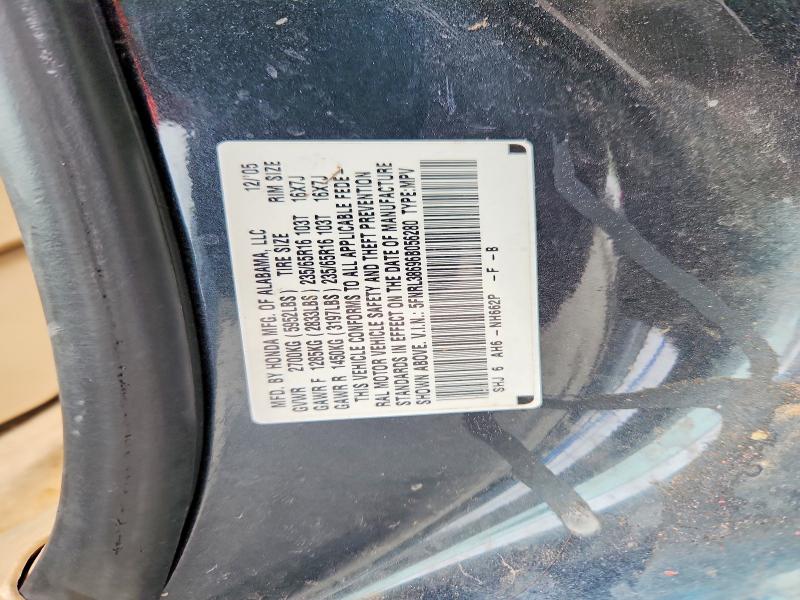 Aukcja sprzedaży 2006 Honda Odyssey, vin: 5FNRL38696B056280, numer aukcji: 55090406