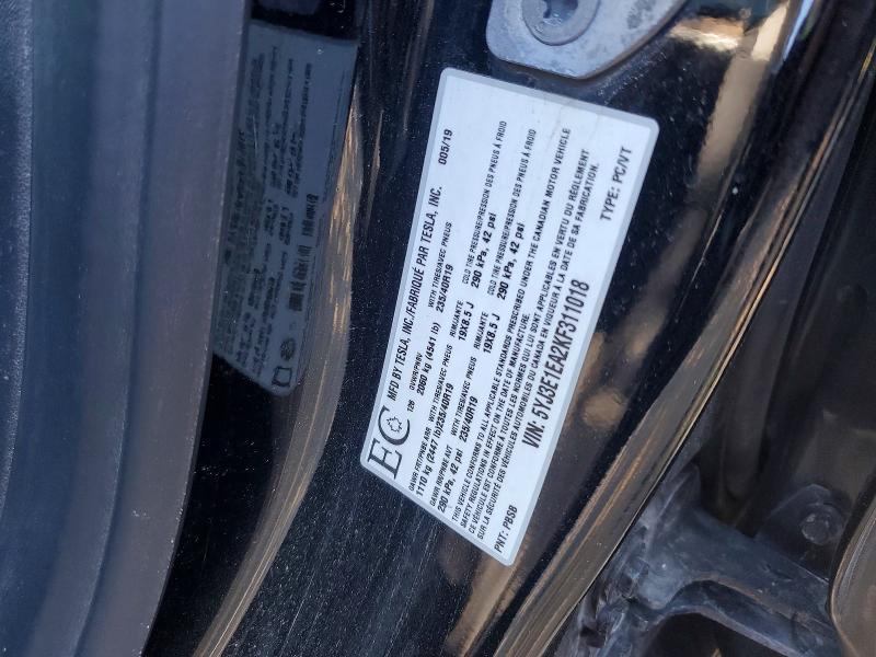 Продаж на аукціоні авто 2019 Tesla Model 3, vin: 5YJ3E1EA2KF311018, номер лоту: 53200226