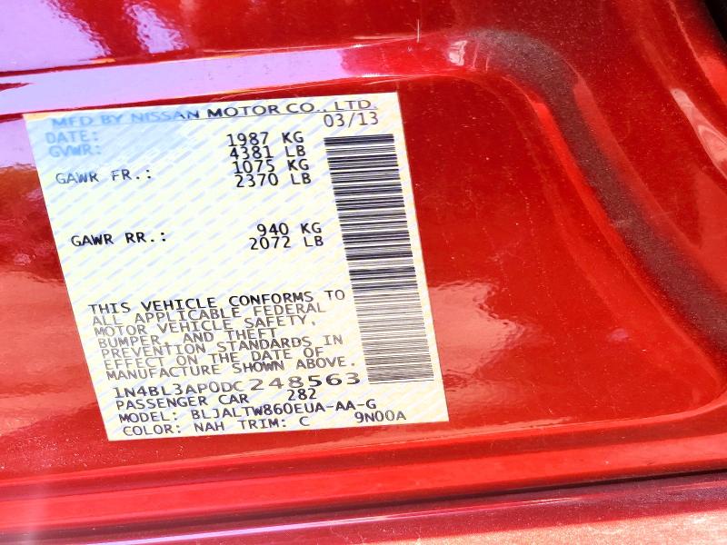 2019 Nissan Altima მანქანა იყიდება აუქციონზე, vin: 1N4BL3AP0DC248563, აუქციონის ნომერი: 52455396