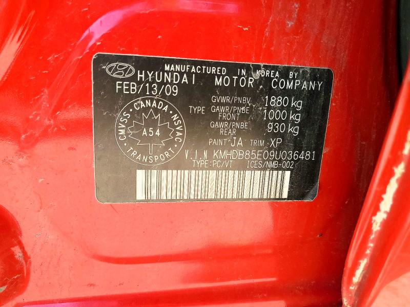 Продаж на аукціоні авто 2009 Hyundai Elantra Touring, vin: KMHDB85E09U036481, номер лоту: 55256816