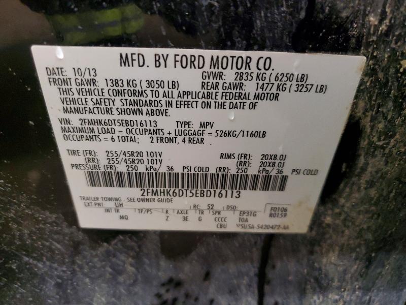 2014 Ford Flex მანქანა იყიდება აუქციონზე, vin: 2FMHK6DT5EBD16113, აუქციონის ნომერი: 53648006