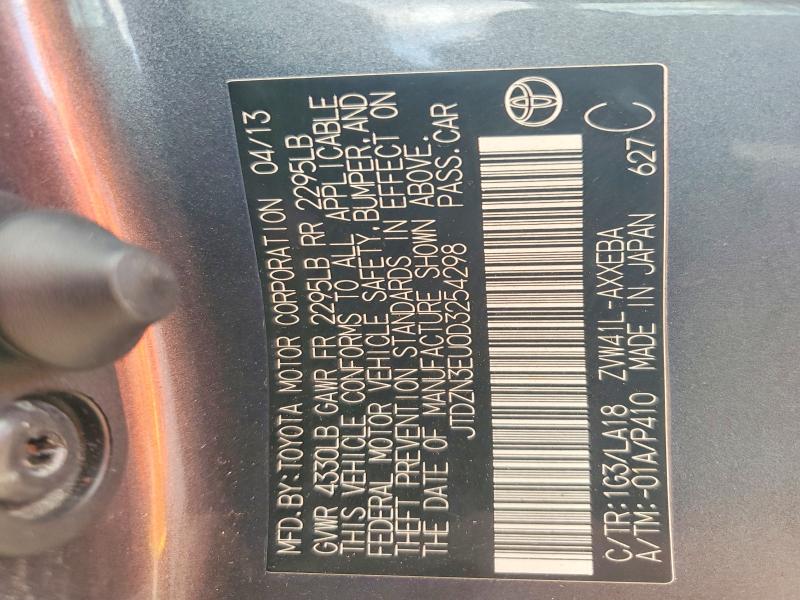 52286096 :رقم المزاد ، JTDZN3EU0D3254298 vin ، 2013 Toyota Prius V مزاد بيع