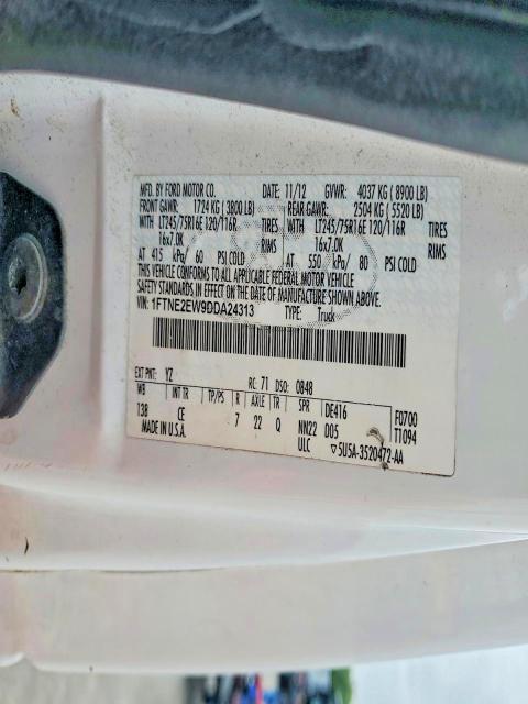 Aukcja sprzedaży 2013 Ford Econoline, vin: 1FTNE2EW9DDA24313, numer aukcji: 52355126