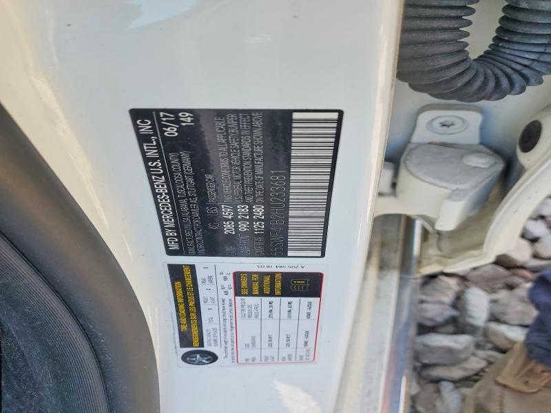52950676 :رقم المزاد ، 55SWF4JB2HU233681 vin ، 2017 Mercedes-benz C مزاد بيع