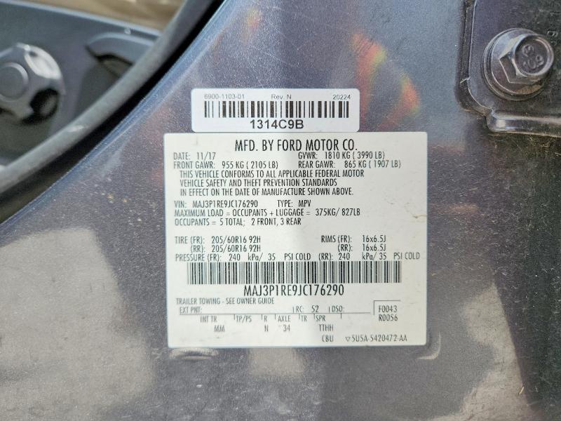 Aukcja sprzedaży 2018 Ford Ecosport, vin: MAJ3P1RE9JC176290, numer aukcji: 42022046