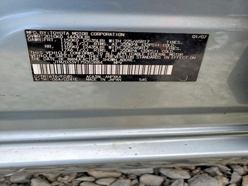 Aukcja sprzedaży 2007 Toyota Rav4, vin: JTMZD33V175052884, numer aukcji: 53229446