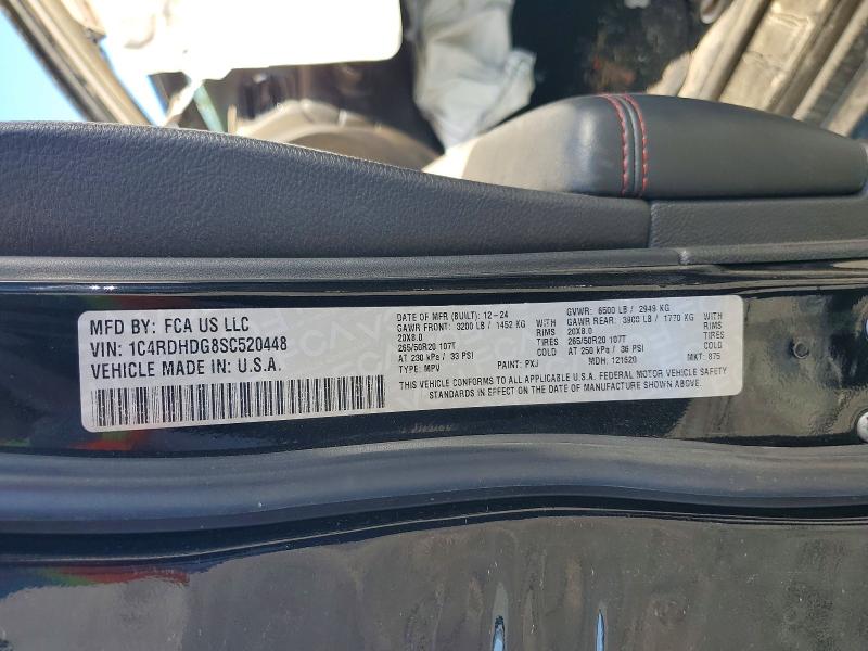 Продаж на аукціоні авто 2025 Dodge Durango, vin: 1C4RDHDG8SC520448, номер лоту: 51705636