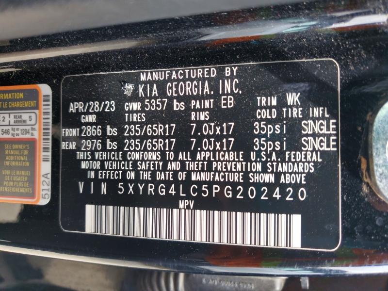 Aukcja sprzedaży 2023 Kia Sorento, vin: 5XYRG4LC5PG202420, numer aukcji: 53346896