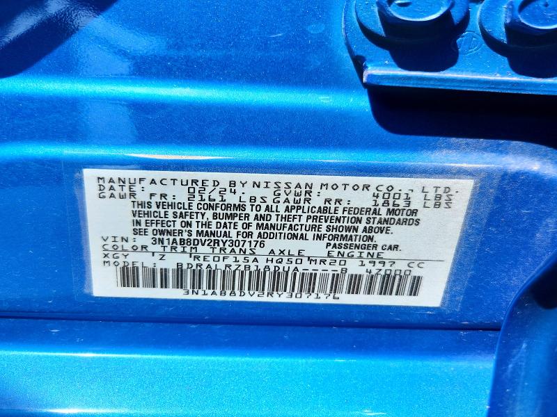 52623066 :رقم المزاد ، 3N1AB8DV2RY307176 vin ، 2024 Nissan Sentra مزاد بيع