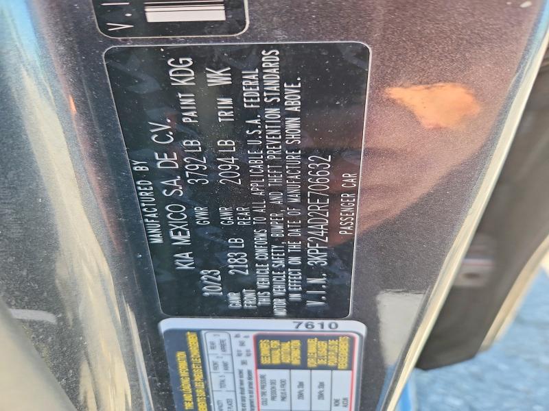 Продажа на аукционе авто 2024 Kia Forte, vin: 3KPF24AD2RE706632, номер лота: 53389296