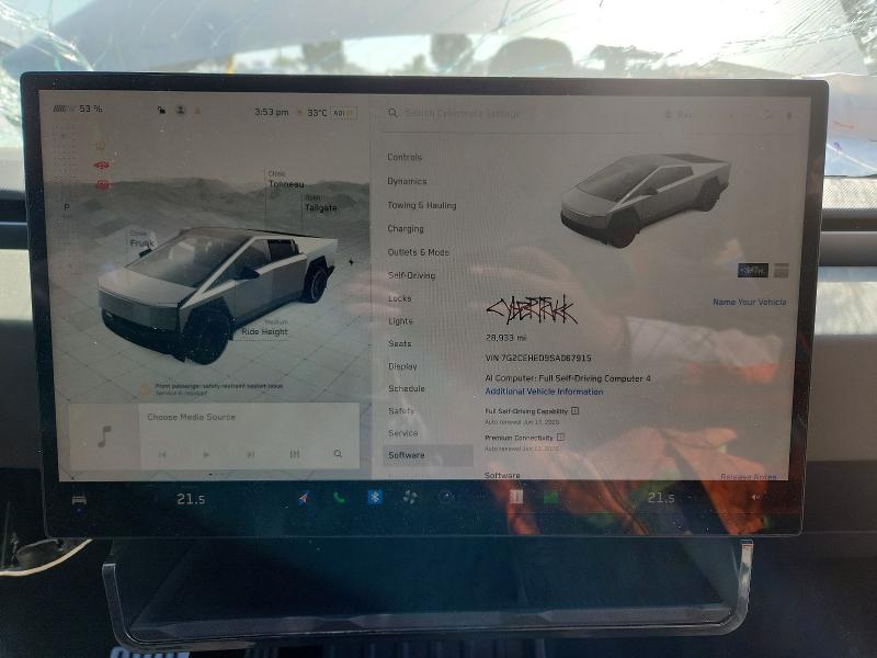 2025 Tesla Cybertruck მანქანა იყიდება აუქციონზე, vin: 7G2CEHED9SA067915, აუქციონის ნომერი: 54112866