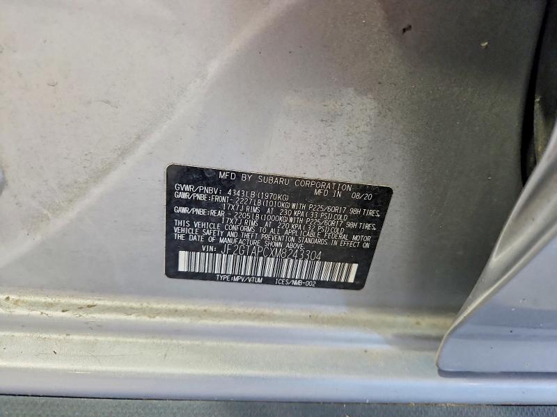 Продаж на аукціоні авто 2021 Subaru Crosstrek, vin: JF2GTAPCXM8243304, номер лоту: 55342076