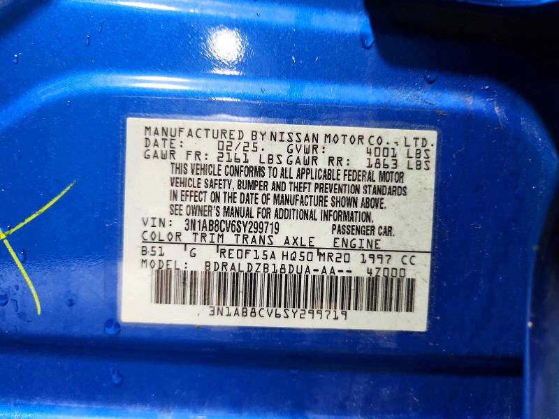 Продажа на аукционе авто 2025 Nissan Sentra, vin: 3N1AB8CV6SY299719, номер лота: 54716376
