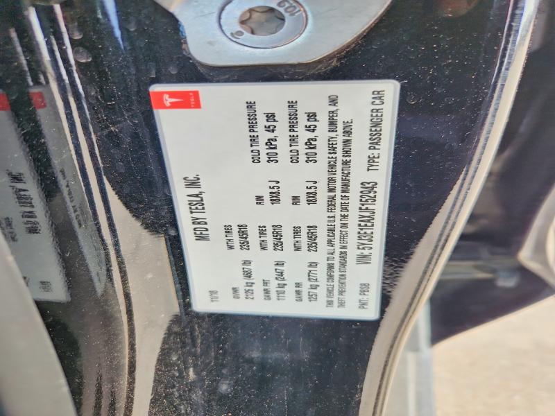 52174046 :رقم المزاد ، 5YJ3E1EAXJF152943 vin ، 2018 Tesla Model 3 مزاد بيع