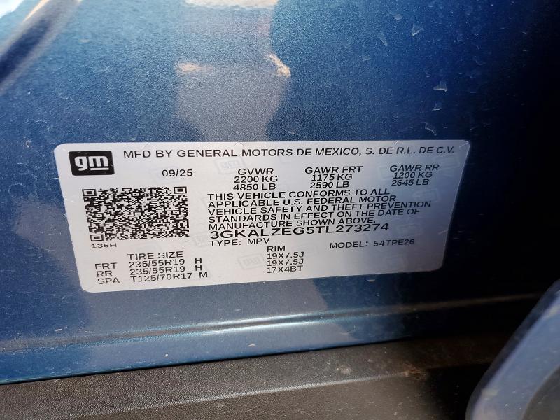 2026 Gmc Terrain მანქანა იყიდება აუქციონზე, vin: 3GKALZEG5TL273274, აუქციონის ნომერი: 54784816