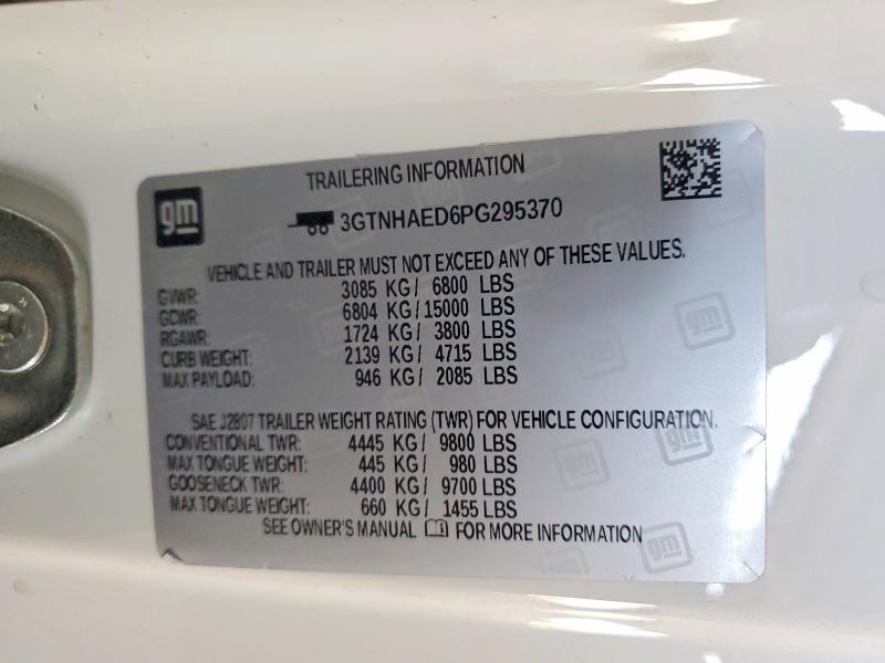 2023 Gmc Sierra მანქანა იყიდება აუქციონზე, vin: 3GTNHAED6PG295370, აუქციონის ნომერი: 52892056