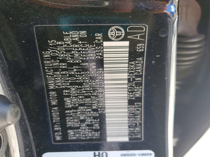 2015 Toyota Corolla მანქანა იყიდება აუქციონზე, vin: 2T1BURHE9FC379094, აუქციონის ნომერი: 54187926