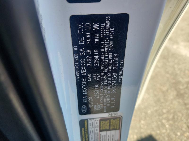 Продаж на аукціоні авто 2020 Kia Forte, vin: 3KPF24AD9LE221508, номер лоту: 54069696
