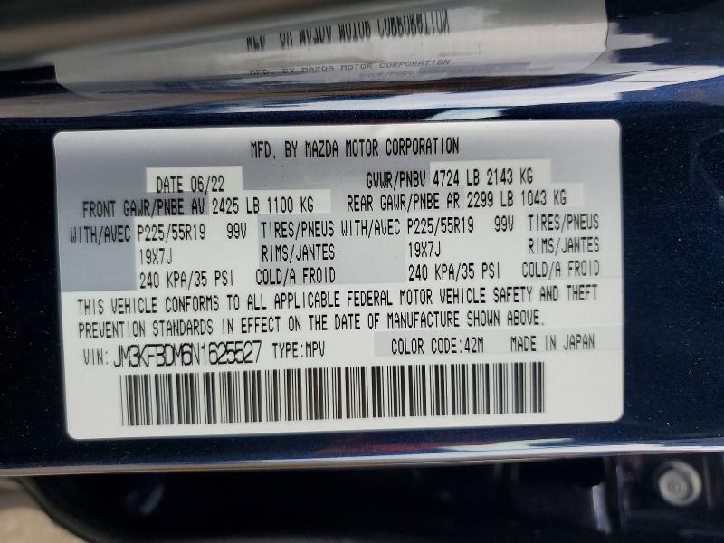 Aukcja sprzedaży 2022 Mazda Cx-5, vin: JM3KFBDM6N1625527, numer aukcji: 52972896
