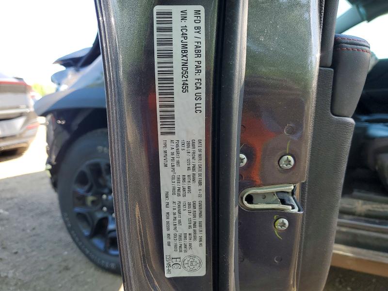 Auction sale of the 2022 Jeep Cherokee, vin: 1C4PJMBX7ND521455, lot number: 55239896