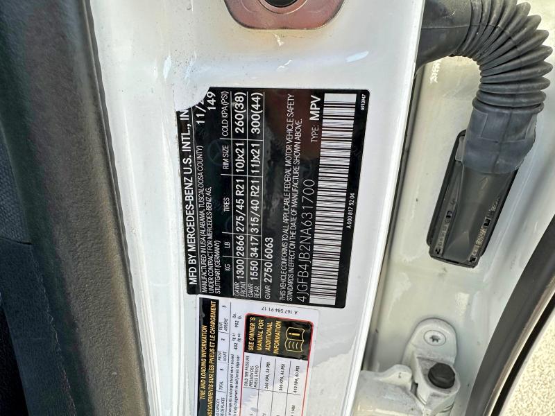 Aukcja sprzedaży 2022 Mercedes-benz Gle, vin: 4JGFB4JB2NA631700, numer aukcji: 52370006