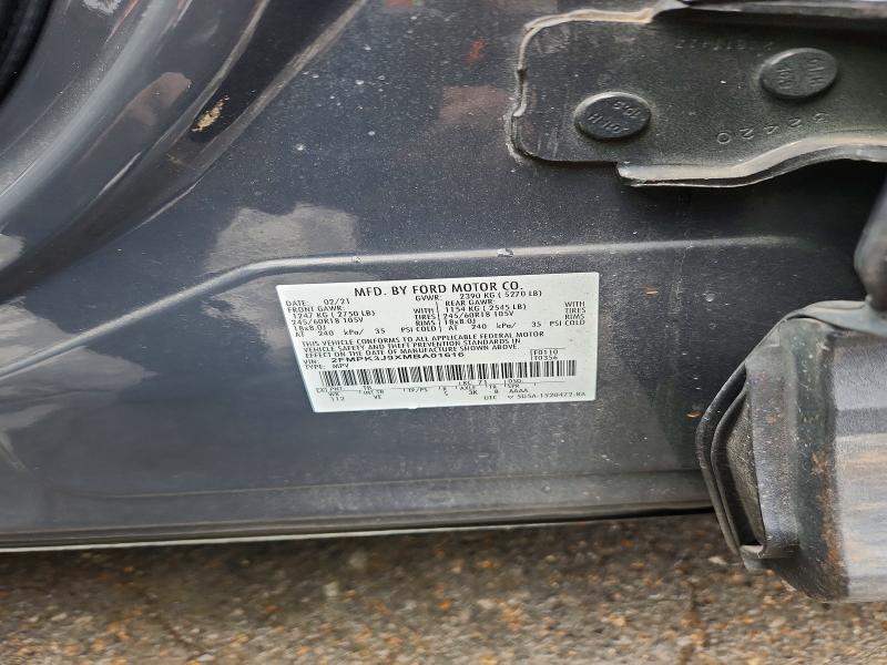 Продаж на аукціоні авто 2021 Ford Edge, vin: 2FMPK3J9XMBA01616, номер лоту: 54319436