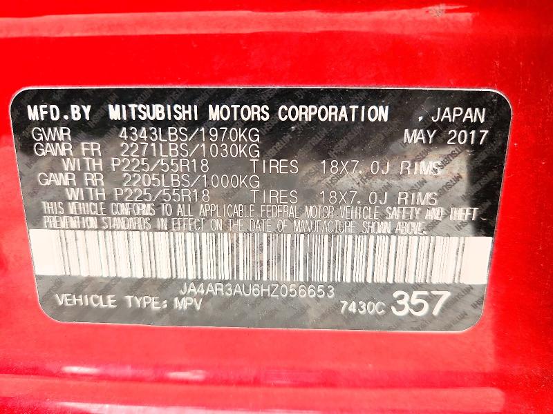 Продаж на аукціоні авто 2017 Mitsubishi Outlander Sport, vin: JA4AR3AU6HZ056653, номер лоту: 54268916