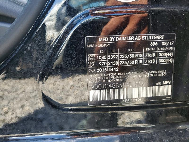 Продажа на аукционе авто 2018 Mercedes-benz Gla, vin: WDCTG4GB5JJ424335, номер лота: 51961306