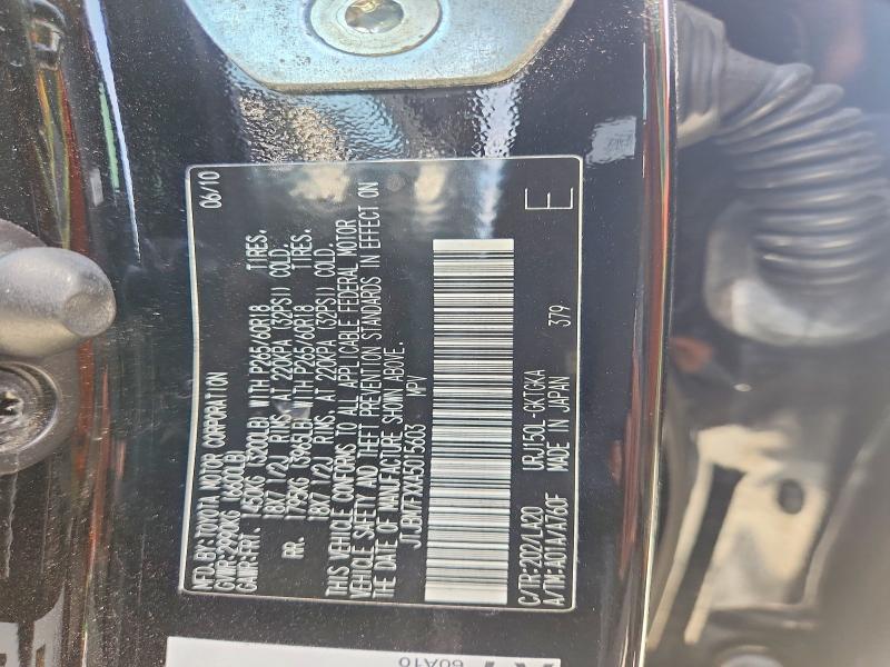 54307846 :رقم المزاد ، JTJBM7FXXA5015603 vin ، 2010 Lexus Gx 460 مزاد بيع
