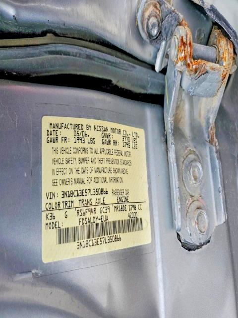 Продаж на аукціоні авто 2007 Nissan Versa, vin: 3N1BC13E57L350866, номер лоту: 52046026