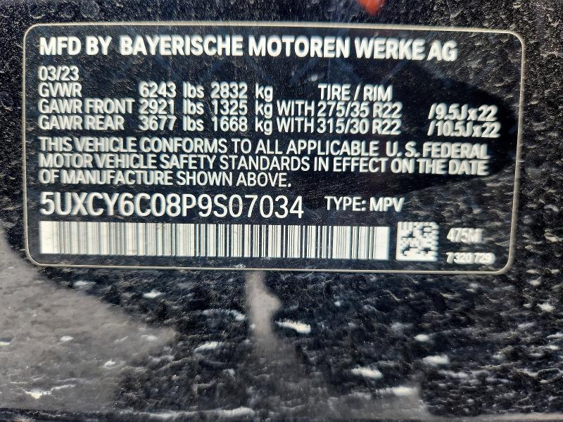 Aukcja sprzedaży 2023 Bmw X6, vin: 5UXCY6C08P9S07034, numer aukcji: 52451696